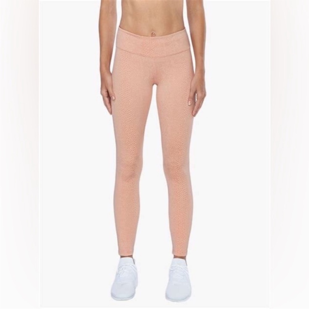 KORAL Drive High Rise Serpentine Leggings in Cameo Snake Pink